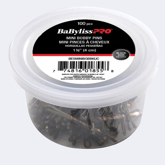 BaBylissPRO® Mini épingles à cheveux 1-5/8 po gaufrées - Noir, , hi-res