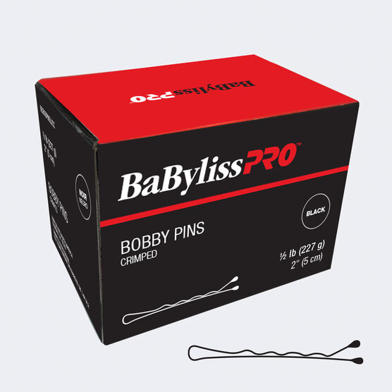 BaBylissPRO® 2” crimped bobby pins - 1/2 lb box, Black, , hi-res