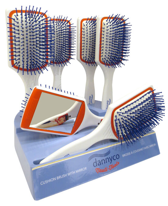 CUSHION BRUSH WITH MIRROR cadannyco