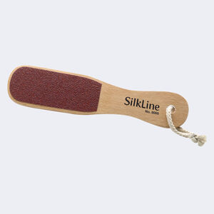 SILKLINE™ PROFESSIONAL “WET/DRY” FOOT FILE WITH WOOD HANDLE