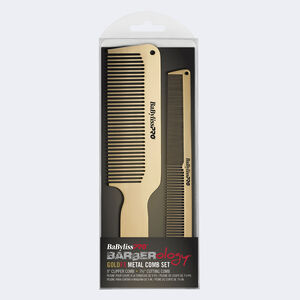 BaBylissPRO® GOLDFX Metal Comb 2-Pack, , hi-res