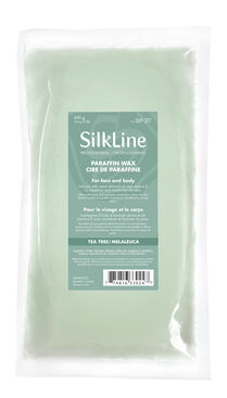 SILKLINE™ PROFESSIONAL PARAFFIN WAX BLOCK TEA TREE 16 oz, FOR FACE AND BODY, , hi-res