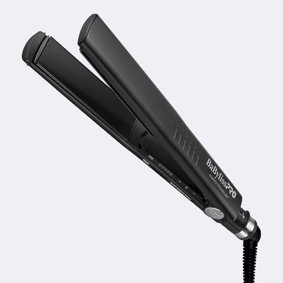 BaBylissPRO® Nano Titanium™ Dual Ionic 1-1/4" Flat Iron (Matte Black), , hi-res