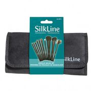 SILKLINE™ PROFESSIONAL 10 PIECE MAKEUP BRUSH SET WITH CASE  , , hi-res