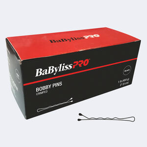 BaBylissPRO® 2” crimped bobby pins - 1 lb box, Black, , hi-res