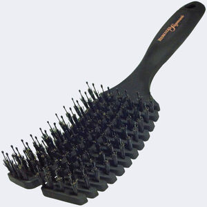 Curved vent brush with boar & nylon bristles, , hi-res