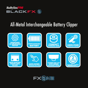 BaBylissPRO® FXONE™ BLACKFX Clipper, , hi-res