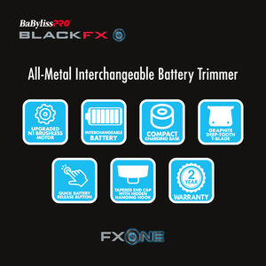 BaBylissPRO® FXONE™ BLACKFX Trimmer, , hi-res