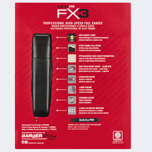BaBylissPRO® FX3 Cord/cordless High Speed Double Foil Shaver (Black), , hi-res
