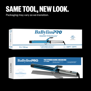 BaBylissPRO&reg; Nano Titanium&trade; 1&frac14; Extended Barrel Curling Iron, , hi-res