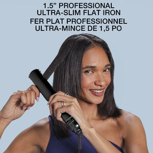 BaBylissPRO&reg; Nano Titanium&trade; 1-1/2 Ultra Slim Flat Iron (Black), , hi-res
