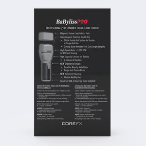 BaBylissPRO&reg; COREFX Rasoir &agrave; double lame de performance professionnelle, , hi-res
