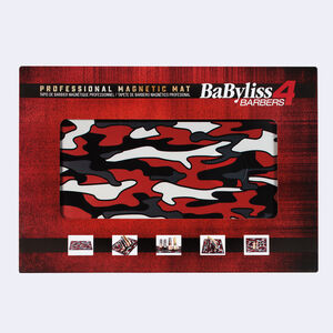 BaBylissPRO® Tapis de barbier magnétique camouflage rouge, , hi-res