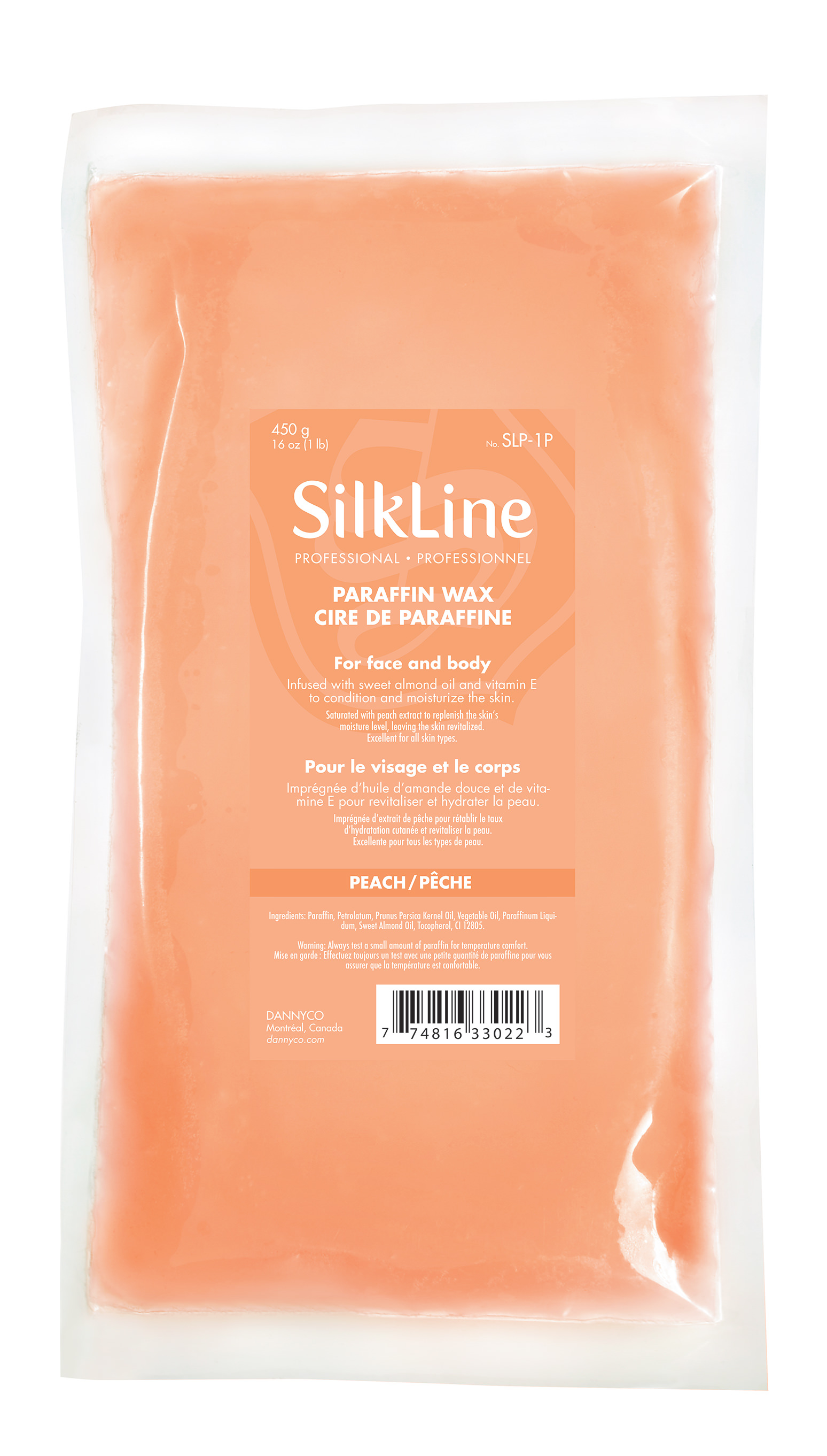 SILKLINE™ PROFESSIONAL PARAFFIN WAX BLOCK TEA TREE 16 oz, FOR FACE AND BODY  - ca-dannyco