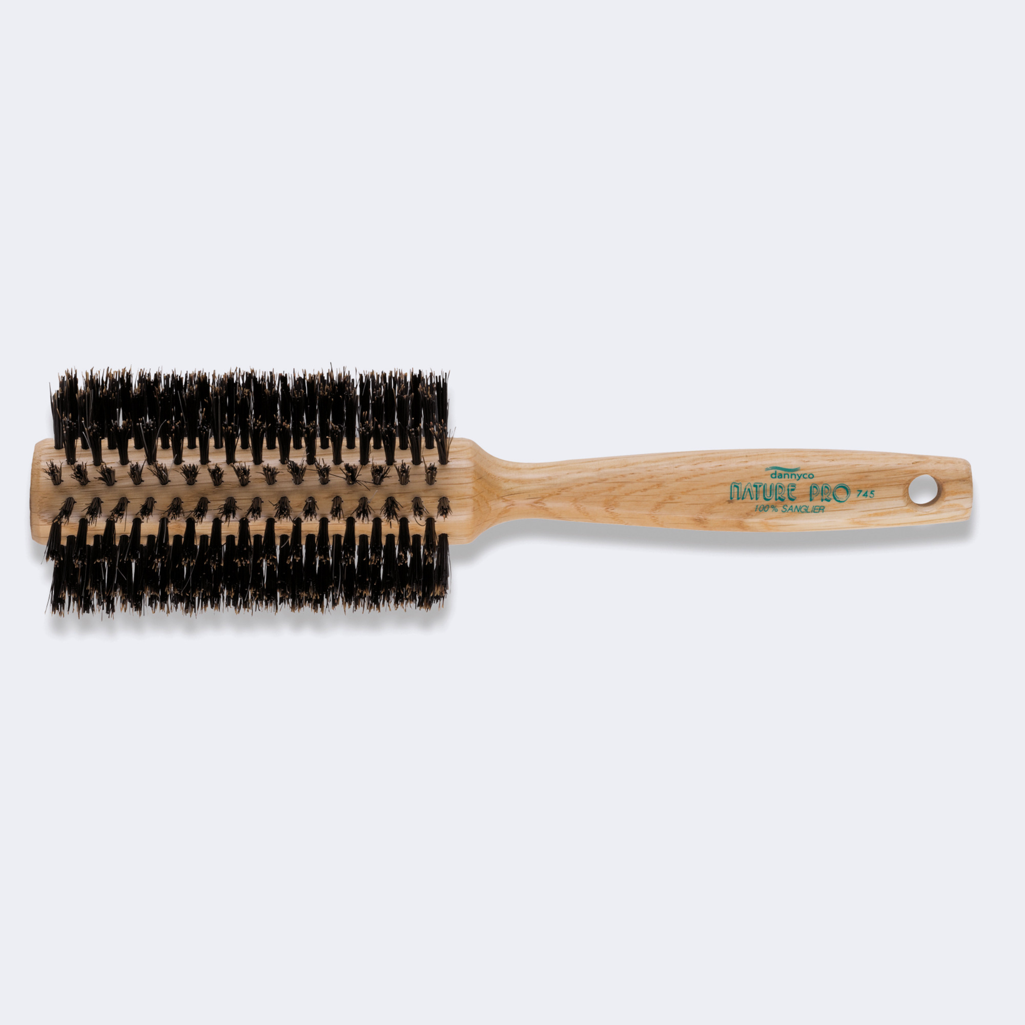 Dannyco Nature Pro circular oak wood brush with boar bristles, extra