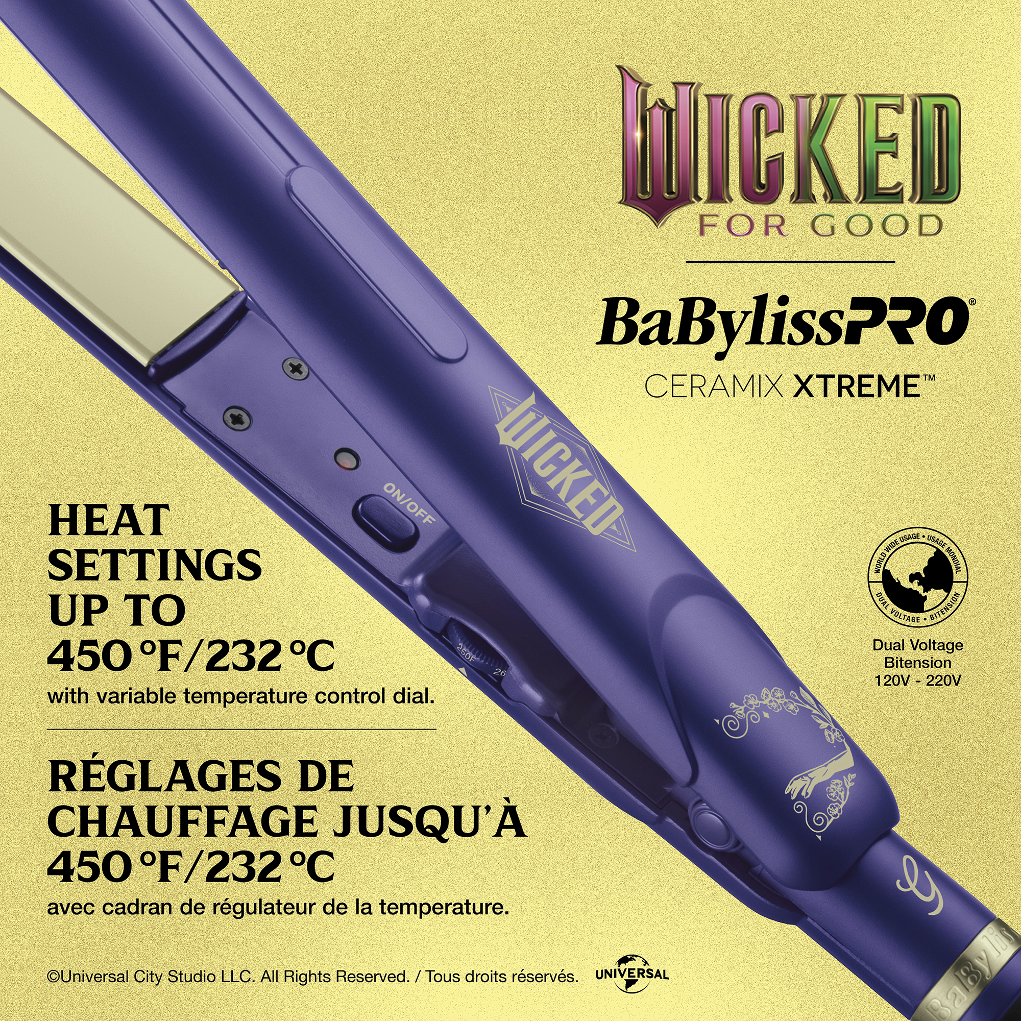 BaBylissPRO® Ceramix Xtreme™ Wicked: For Good Glinda 1