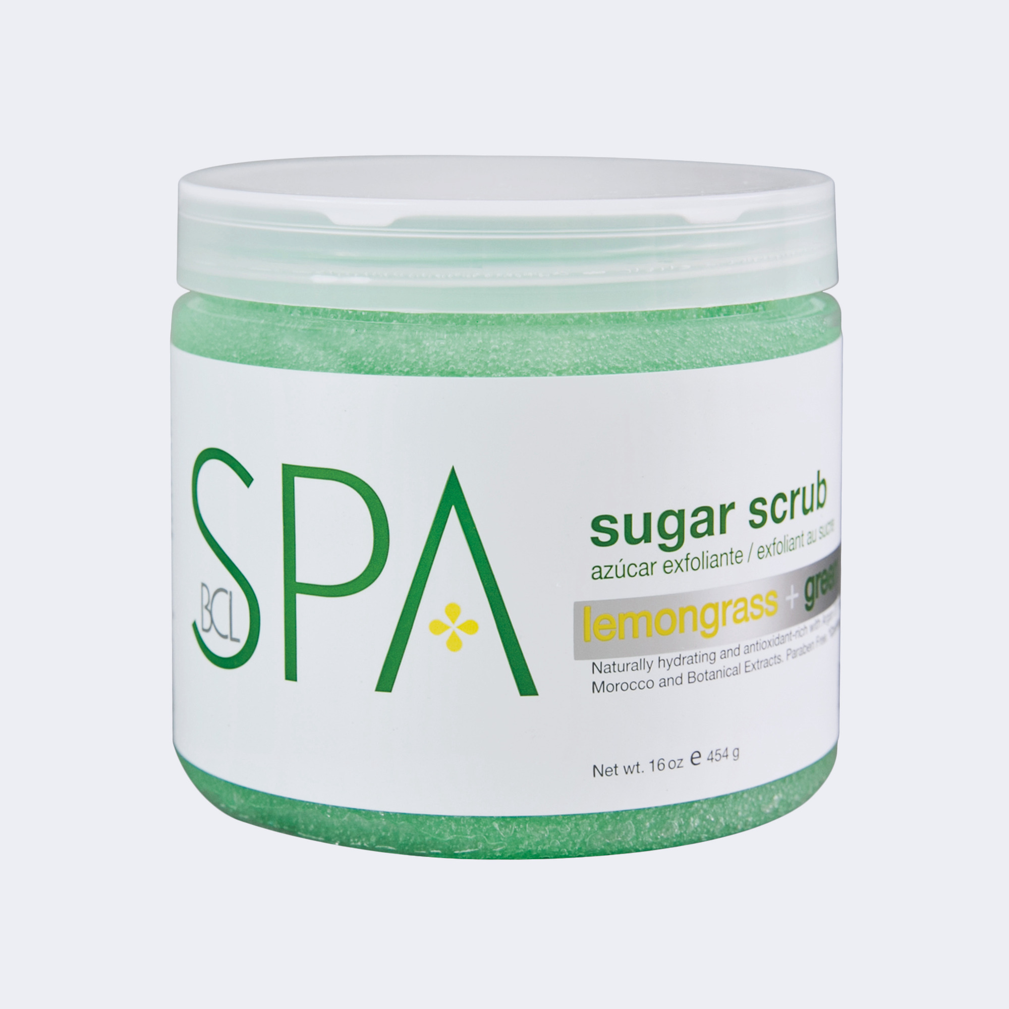 BCL SPA ; STEP 2 LEMONGRASS & GREEN TEA SUGAR SCRUB 16 oz cadannyco