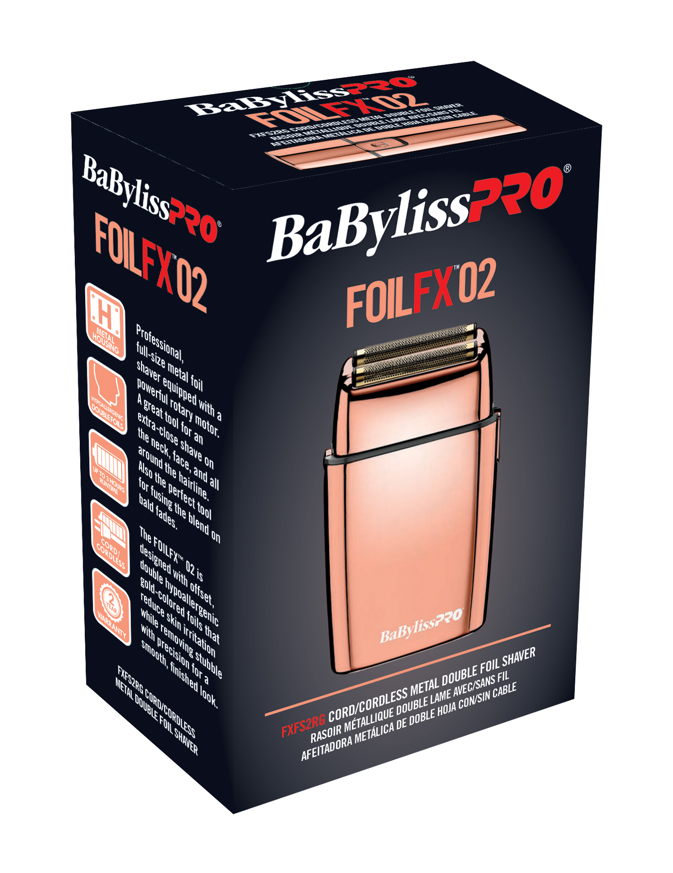 METAL DOUBLE FOIL SHAVER ROSE GOLD cadannyco