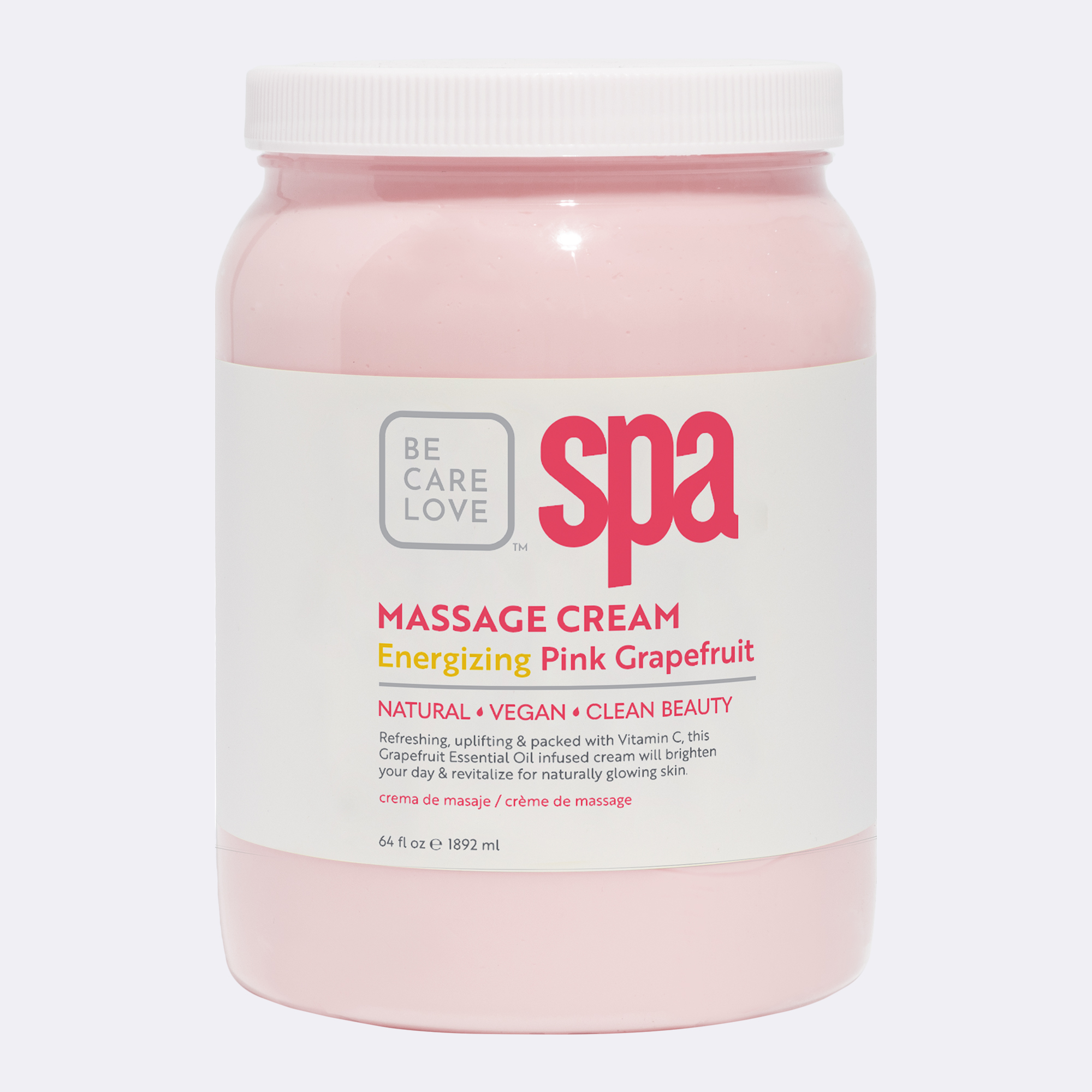 Massage Cream (64 oz.) ENERGIZING PINK GRAPEFRUIT, , small