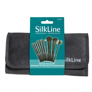 SILKLINE™ PROFESSIONAL 10 PIECE MAKEUP BRUSH SET WITH CASE  , , small